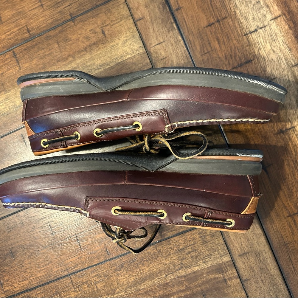 Sperry Top-Sider Men’s 8.5M Leather Boat Shoes Brown 2-Eye Vibram Sole - Picture 8 of 9